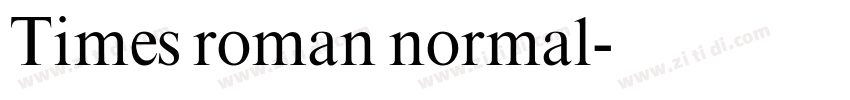 Times roman normal字体转换